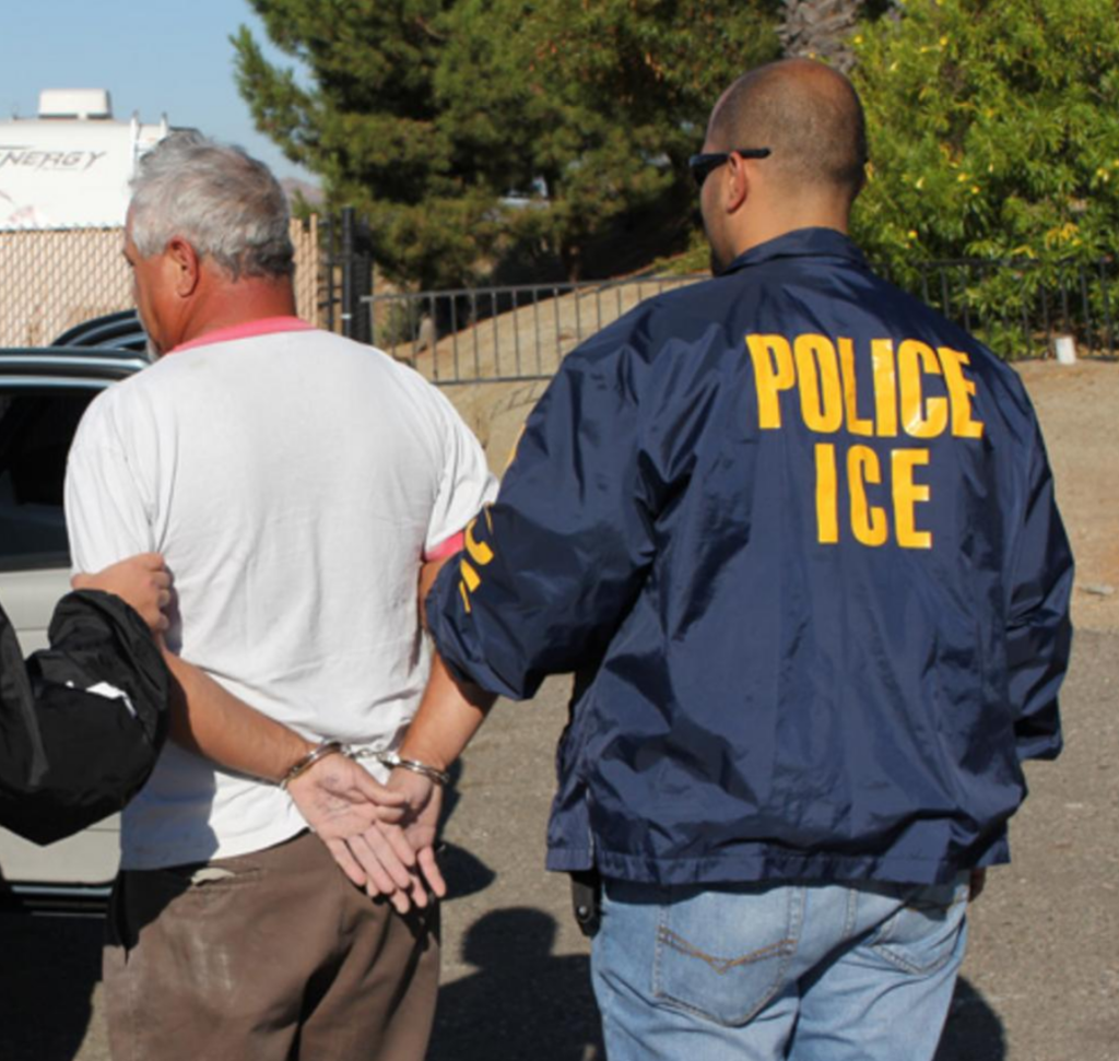 file image of ICE arrest