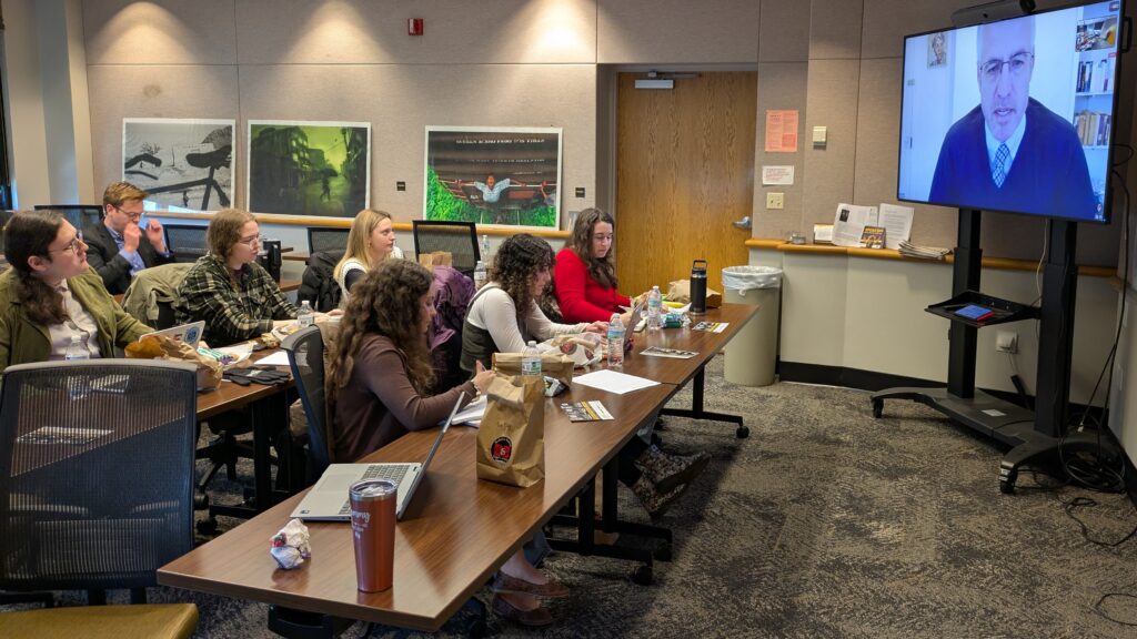 people attend a workshop by WWG fellow Alec MacGillis