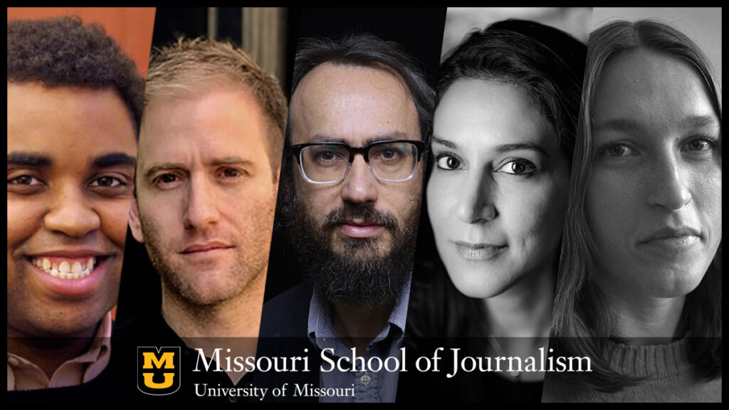 headshots of the 5 Watchdog Writers Group fellows for 2026-2027